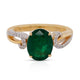 2.46Ct Emerald With 0.15Tct Diamond Set In 14K Two Tone Gold Ring