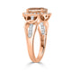 2.4ct Morganite Rings with 0.36tct Diamond set in 14K Two Tone Gold