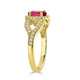 1.22ct Spinel ring with 0.27tct diamonds set in 14K yellow gold