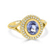 2.23ct Sapphire Rings  with 0.41tct diamonds set in 14KT white gold