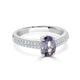 1.19ct Sapphire Rings with 0.21tct diamonds set in 14KT white gold