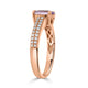 1.39ct Sapphire Rings with 0.29tct diamonds set in 14KT rose gold