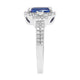 2.14ct Tanzanite With 0.53tct Diamonds Set In 14kt White Gold