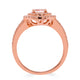 0.93ct Morganite Ring With 0.54tct Diamonds Set In 14kt Rose Gold