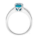 4.37ct Blue Zircon Ring With 0.34tct Diamonds Set In 14kt White Gold