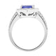 2.08ct Tanzanite Ring With 0.47tct Diamonds Set In 14kt White Gold
