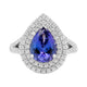2.81ct Tanzanite Rings With 0.71tct Diamonds Set In 14kt White Gold