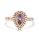 0.92ct Sapphire Rings with 0.37tct diamonds set in 18KT rose gold