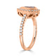 0.92ct Sapphire Rings with 0.37tct diamonds set in 18KT rose gold