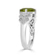3.21ct Sphene ring with 0.29tct diamonds set in 14K white gold