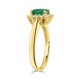 1.17ct Emerald ring with 0.21tct diamonds set in 14kt yellow gold