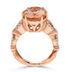7.77ct Morganite ring with 0.50tct diamonds set in 14K rose gold