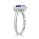 1.31ct Sapphire Ring with 0.27tct Diamonds set in 14K White Gold