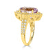 7.87ct Kunzite Ring with 0.65tct Diamonds set in 14K Yellow Gold