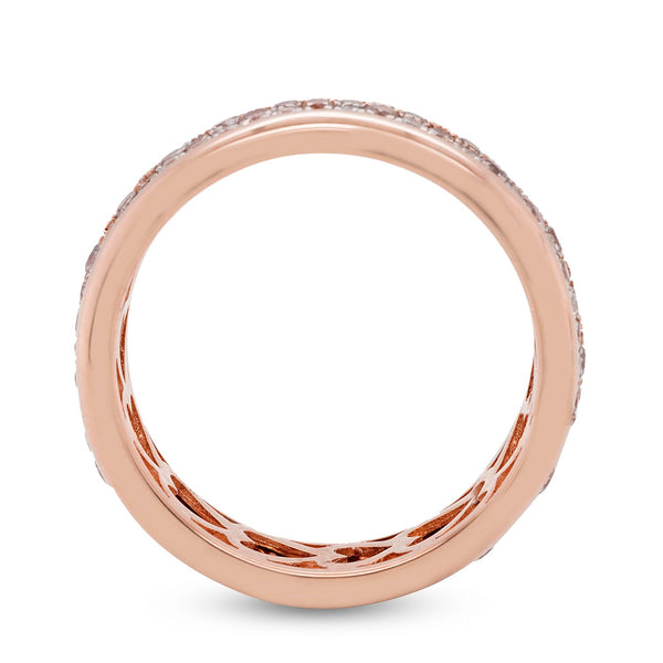 1.11tct Pink Diamond ring with 0.26tct diamonds set in 14K rose gold