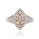 0.51ct Pink Diamonds With 0.25tct Diamonds Set In 18kt Two Tone Gold