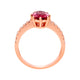 1.92ct Tourmaline Ring With 0.23tct Diamonds In 14K Rose Gold