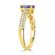 0.82ct Tanzanite Rings with 0.46tct diamonds set in 14kt yellow gold