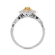 0.19Tct Yellow Diamond Ring With 0.58Tct Diamond 18K Two Tone Infinity Band