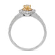 0.23Ct Yellow Diamond Ring With 0.60Tct Diamonds In 18K White Gold & 22K Yellow Gold