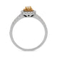 0.17Ct Yellow Diamond Ring With 0.49Tct Diamonds In 18K White Gold