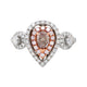 0.24ct Pink Diamond Ring with 0.77tct Diamonds set in 14K Two Tone Gold