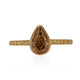 0.81ct Yellow diamond ring with 0.19tct Diamond accents set in 18K yellow gold