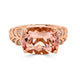 6.35ct Morganite ring with 0.25tct diamonds set in 14K rose gold