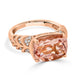 6.35ct Morganite ring with 0.25tct diamonds set in 14K rose gold