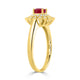 0.88ct Ruby Rings with 0.18tct diamonds set in 14kt yellow gold