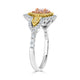 0.62tct  Diamonds ring with 0.13tct diamonds set in 14kt two tone gold
