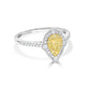 0.22tct Yellow Diamond Ring with 0.34tct Diamonds set in 14K Two Tone gold