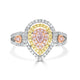 0.13tct Pink Diamond Ring with 0.5tct Diamonds set in 14K Two Tone gold