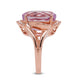 12.92Ct Kunzite Ring With 0.16Ct Diamonds In 14K Rose Gold