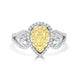 0.51tct Yellow Diamond Ring with 0.41tct Diamonds set in 14K Two Tone Gold