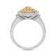 0.13Ct Yellow Diamond Ring With 0.95Tct Diamonds In 18K Two Tone Gold