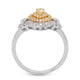 0.20ct Yellow Diamond ring with 0.72tct diamonds set in 18K two tone gold