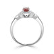 0.65Ct Ruby Ring With 0.09Tct Diamonds Set In 18K White Gold