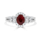 1.4 Ruby Rings with 0.26tct Diamond set in 14K White Gold