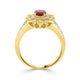 0.58Ct Ruby Ring With 0.31Tct Diamonds Set In 18K Yellow Gold