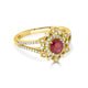 0.58Ct Ruby Ring With 0.31Tct Diamonds Set In 18K Yellow Gold