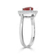 0.77Ct Ruby Ring With 0.27Tct Diamonds Set In 18K White Gold