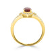 0.92Ct Ruby Ring With 0.23Tct Diamonds Set In 18K Yellow Gold