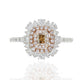 0.13tct Pink Diamond Ring with 1tct Diamonds set in 14K Two Tone gold