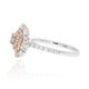 0.13tct Pink Diamond Ring with 1tct Diamonds set in 14K Two Tone gold