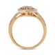 0.47Tct Yellow Diamond Ring With 0.34Tct White Diamonds In 14K Yellow Gold