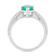1.30ct Emerald ring with 0.33ct diamonds set in 14K white gold