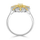 0.28tct Yellow Diamonds Rings with 0.41tct diamonds set in 18kt two tone gold