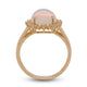 2.48ct Opal ring with 0.26tct diamonds set in 14K yellow gold