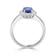 1.16Ct Sapphire Ring With 0.23Tct Diamonds Set In 14K White Gold